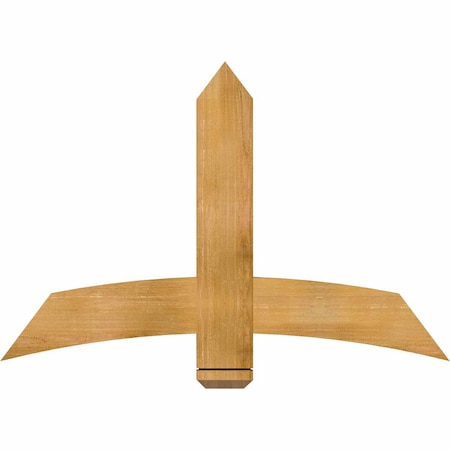 Ekena Millwork Bellingham Rough Sawn Timber Gable Bracket, Western Red Cedar, 48"W x 32"H x 2"D x 6"F, 16/12 Pitch GBW048X32X0206BEL00RWR